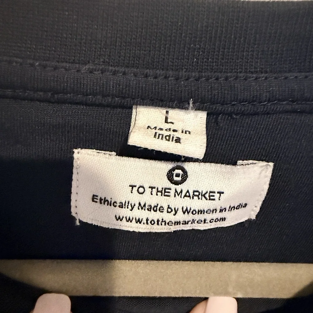 To The Market Aim High Squat Low Graphic Long Sleeve Tee Large Black And White - Picture 7 of 7